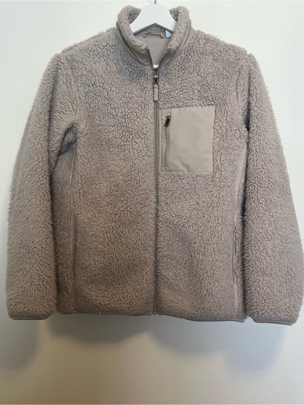 Uniqlo Kids Beige Sherpa Fleece Zip Jacket